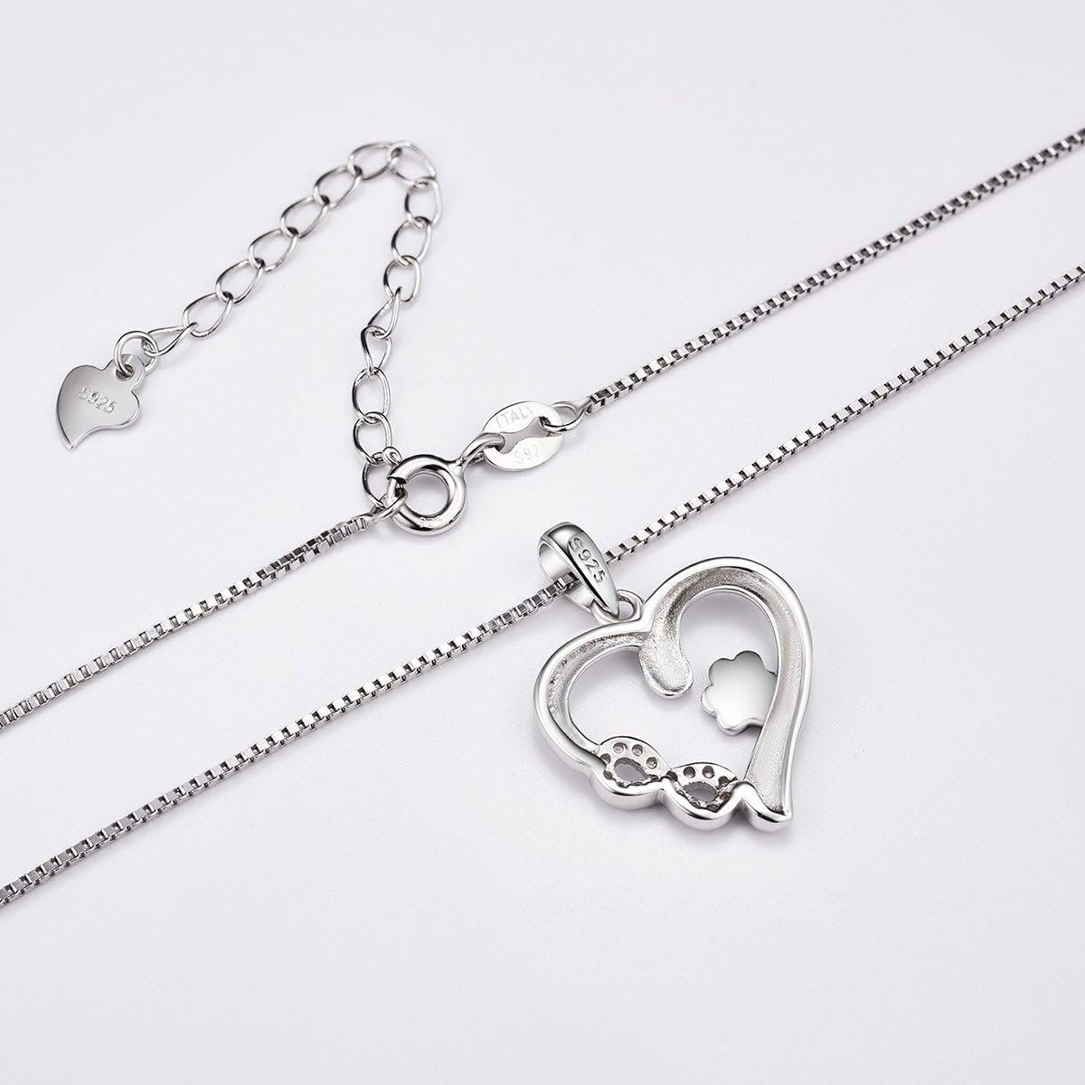 Paw and Heart Necklace with Infinity Charm™