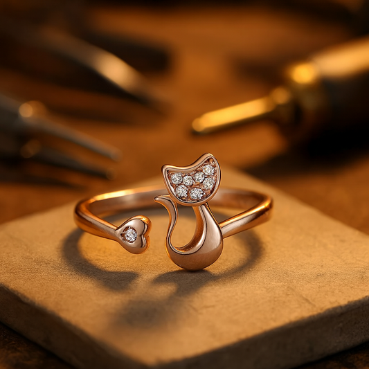 Lovely Cat Ring | Rose Gold