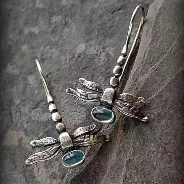 Vintage Dragonfly Silver Earrings™