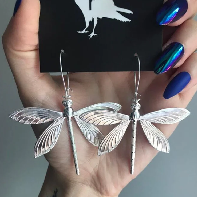 Vintage Silver Dragonfly Earrings™