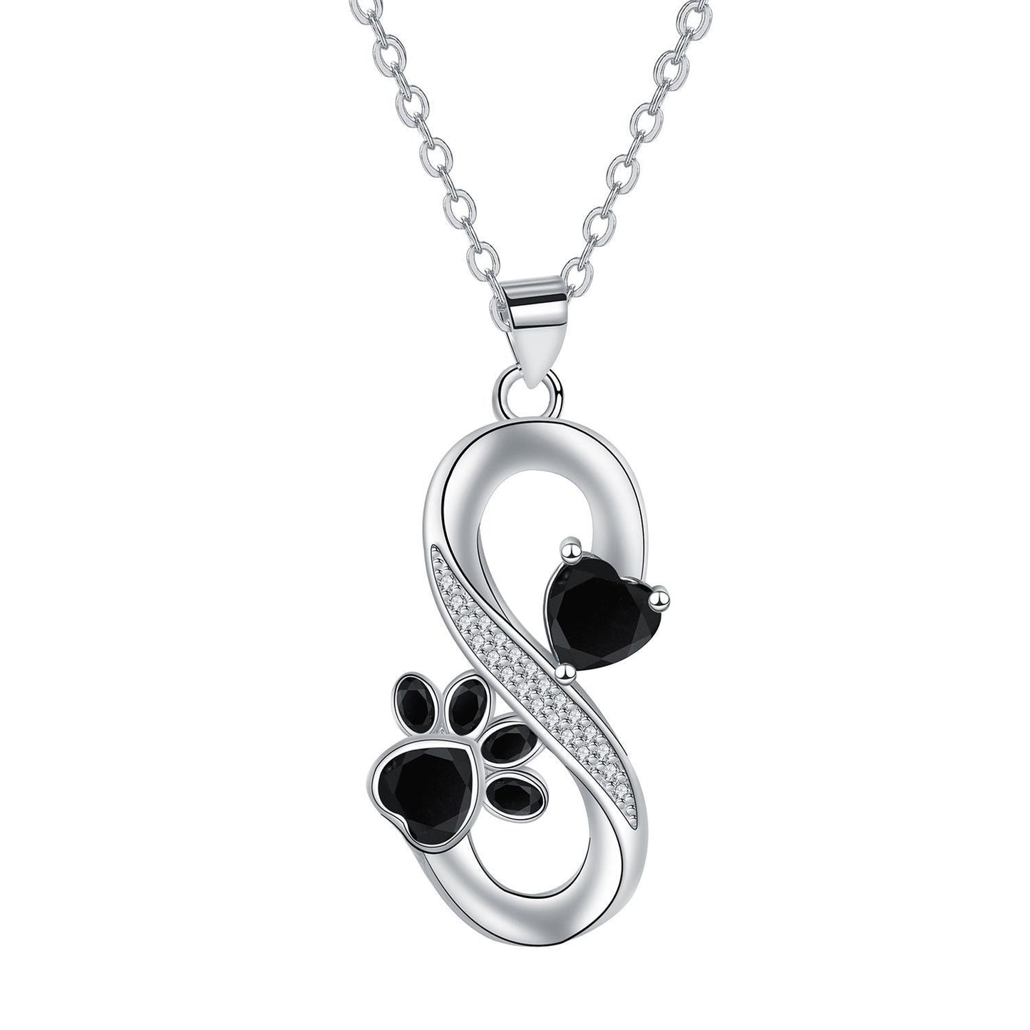 Infinite Symbol Necklace Hearts Paw Print™