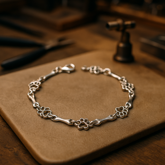Dog Paw Bracelet | Silver