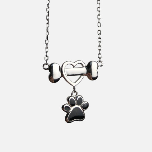 Dainty Dog Paw Necklace in Stainless Steel™