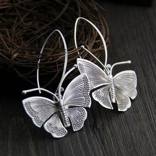 Vintage Silver Butterfly Earrings™
