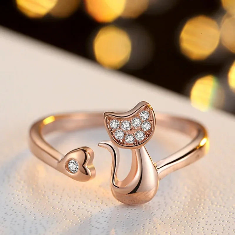 Lovely Cat Ring | Rose Gold