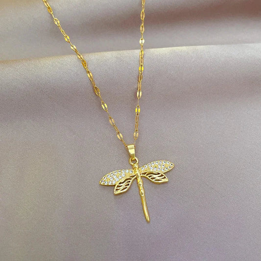 Crystal Dragonfly Necklace™ – Symbol of Transformation & Beauty