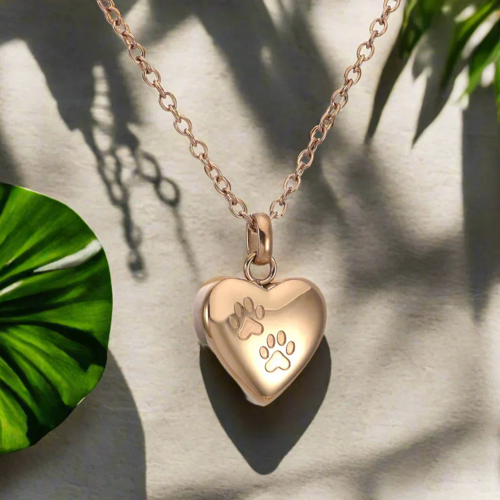 Heart Paw Necklace | Silver/Gold/Rose