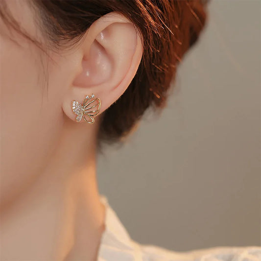 Elegant Zircon Butterfly Stud Earrings™