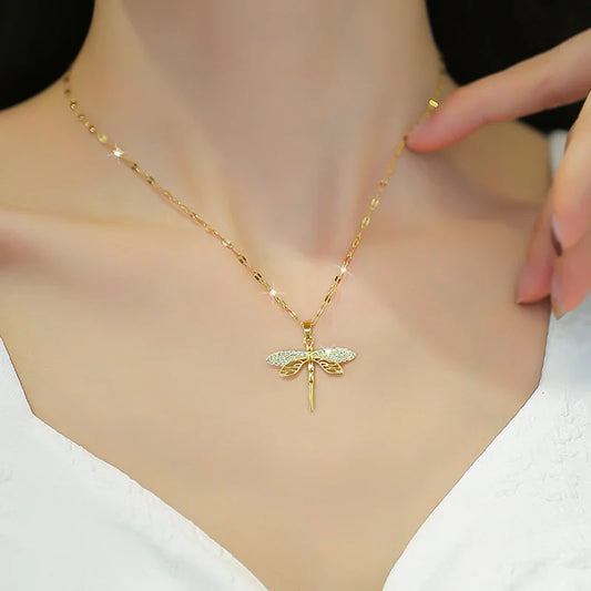 Crystal Dragonfly Necklace™ – Symbol of Transformation & Beauty