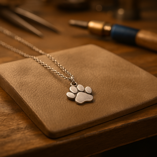 Elegant Silver Paw Necklace™ – Stainless Steel
