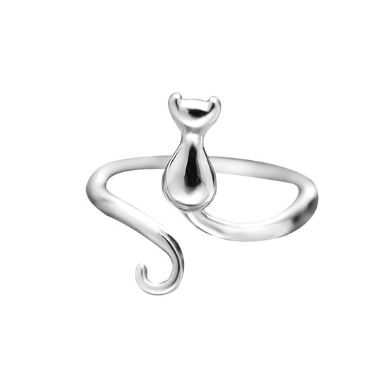 Stainless steel adorable cat ring™