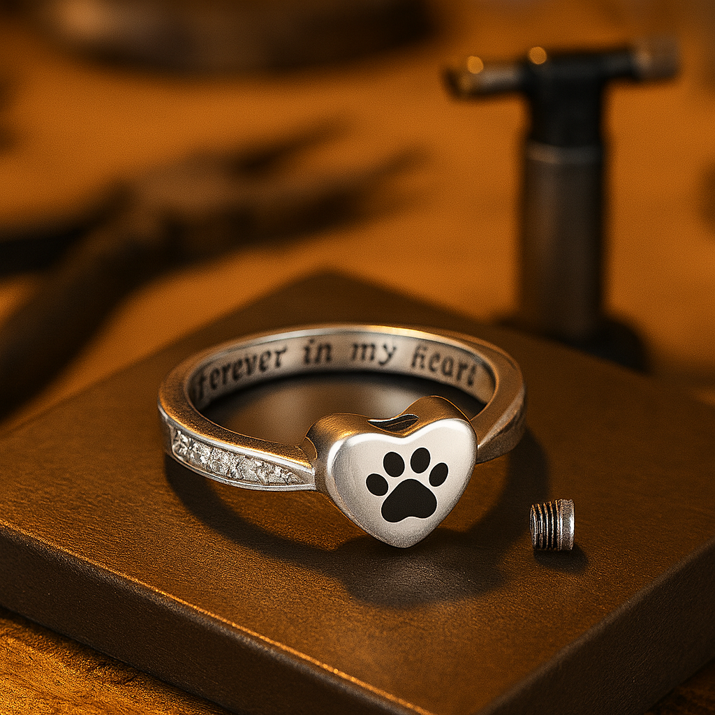 Heart Paw Ring | Silver